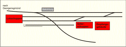 Gleisplan des Spalter Bahnhofes